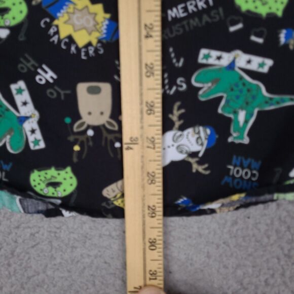 Rugby University Shirt Mens Large Black Colorful Christmas Funny Button Down - Picture 12 of 14